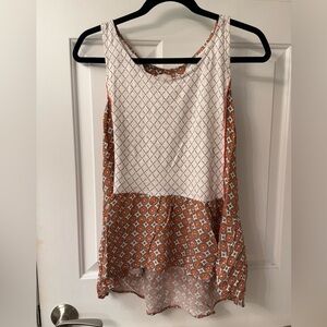 Patterned Sleeveless Top